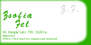 zsofia fel business card