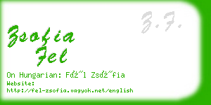 zsofia fel business card